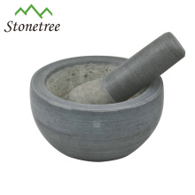 Black Granite Mortar and Pestle For Herb Grinder